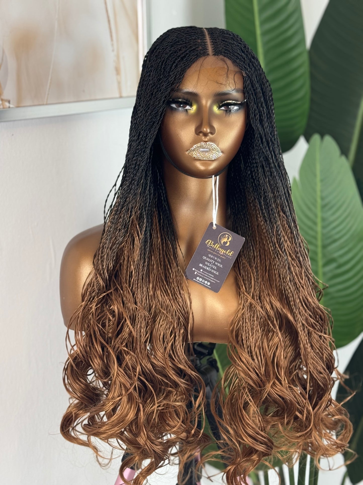 3*6 bone straight wavy braided wig