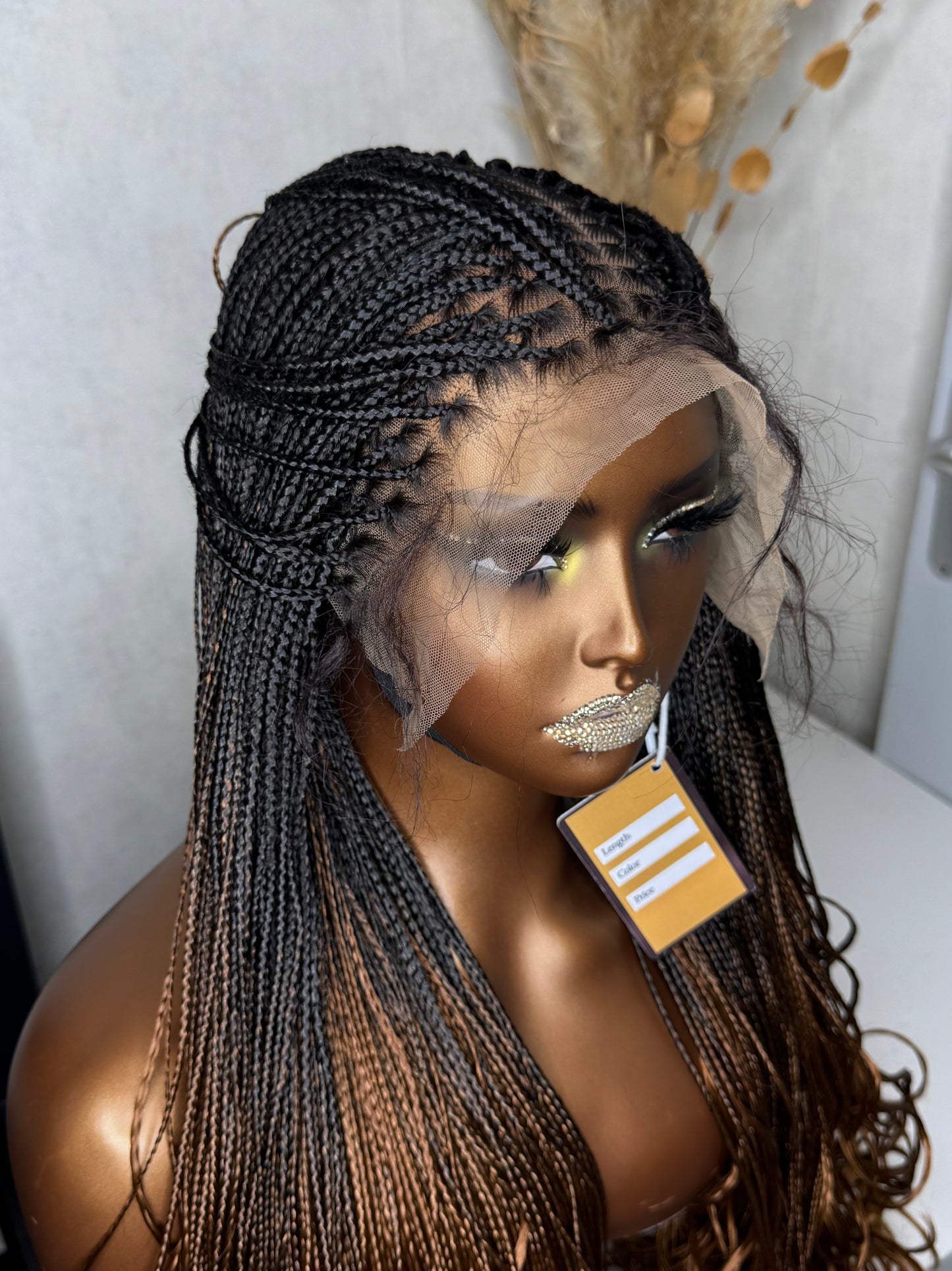 13*6 Spanish curls knothless braided wig. Curly braids wig